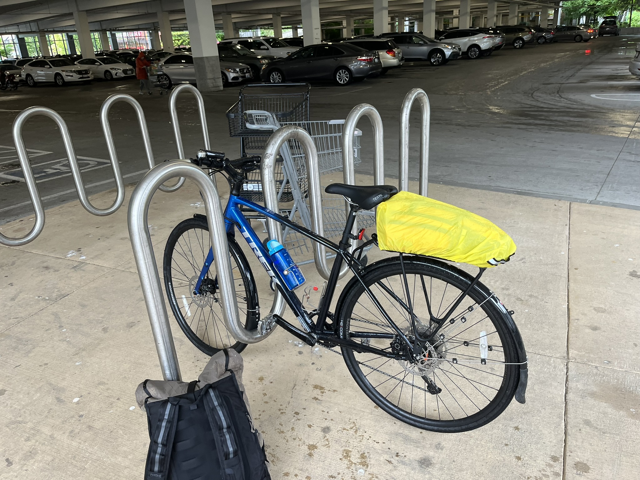 Bike with rain gear
