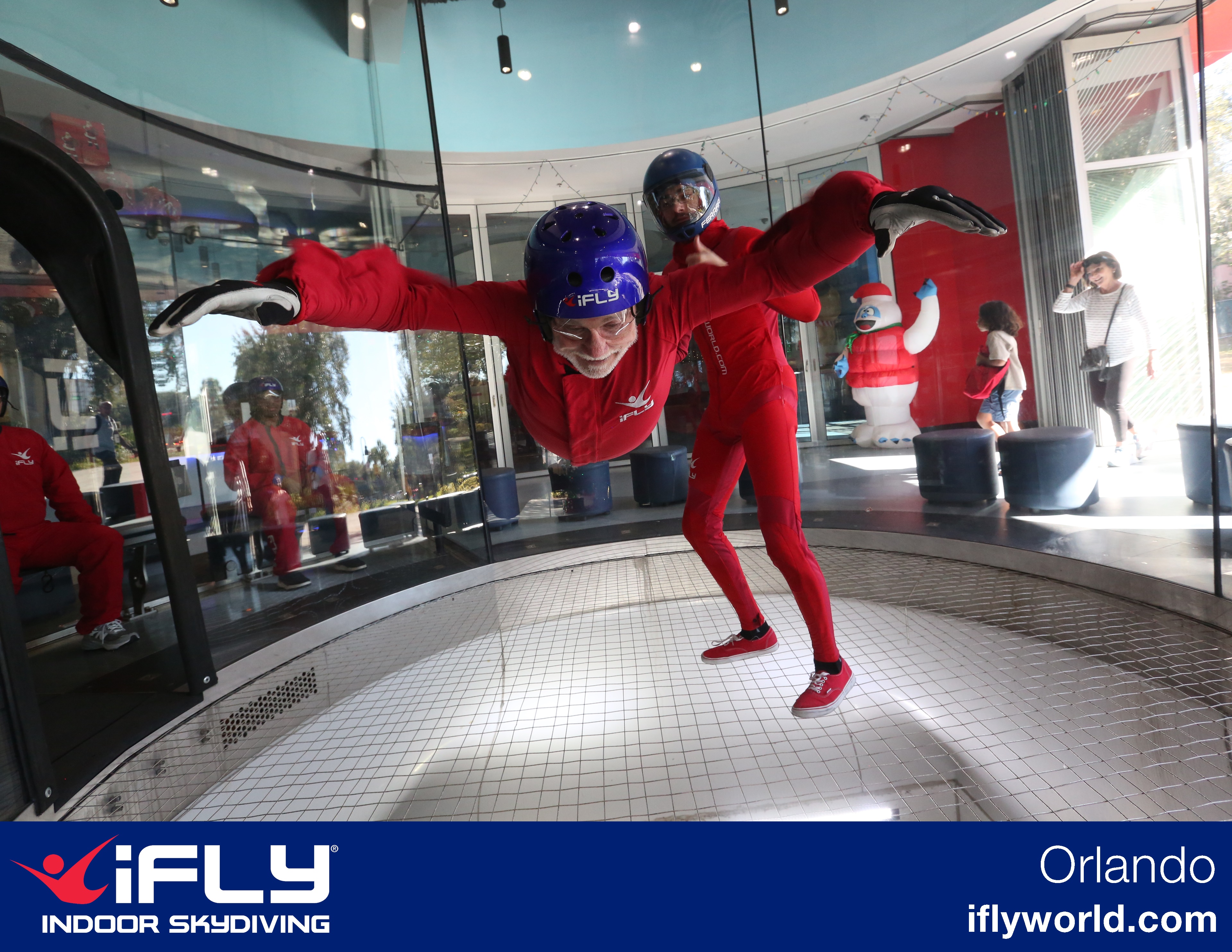 Dad in a wind tunnel!